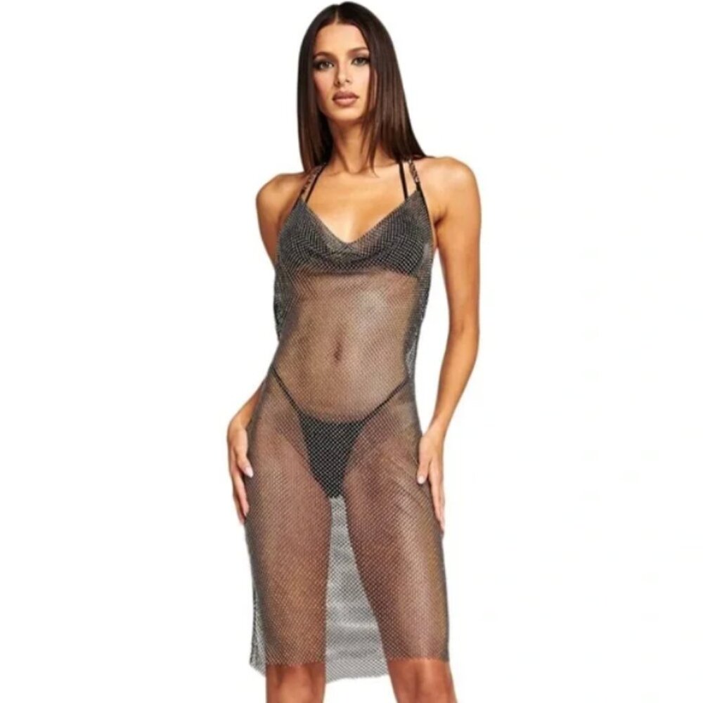 I.AM.GIA - IVETA DIAMANTE DRESS - DIAMANTE - S / SILVER